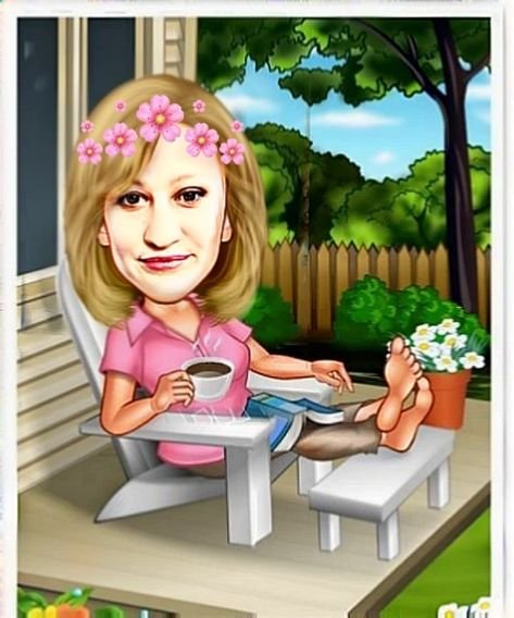 Дама в шубе рисунок