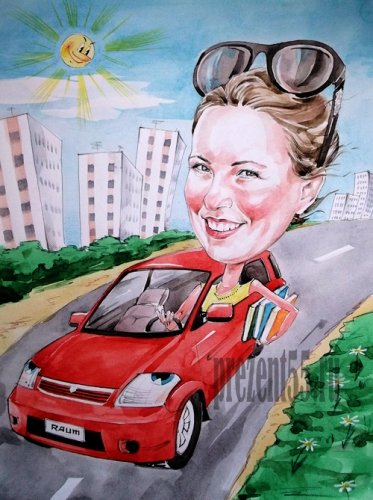 Сарж девушка на машине