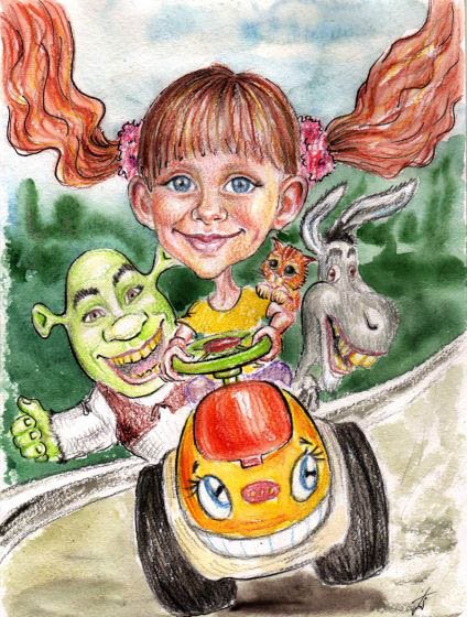 Дружеский шарж детский