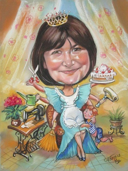 Шарж на юбилей женщине 50 лет