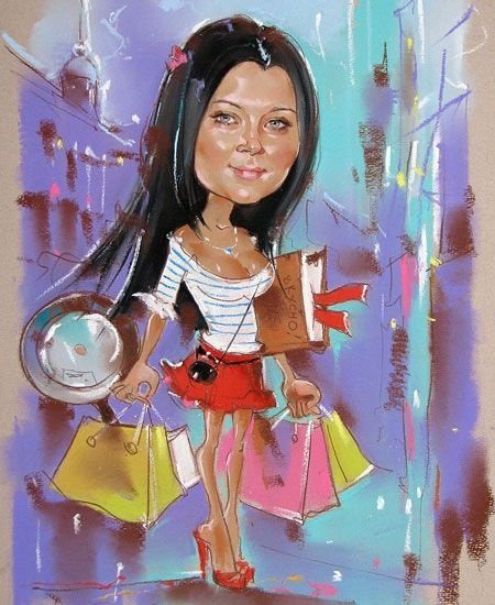 Шарж женщина