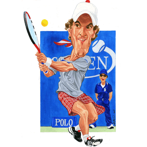 Теннисные игроки шарж