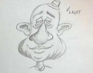 Этапы рисования шаржа