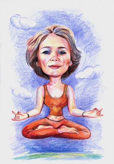 Шарж психолога в графике