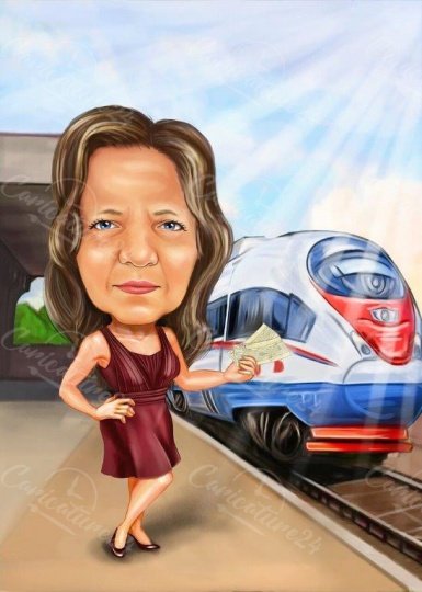 Водитель карикатура