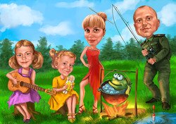 Семейный шарж