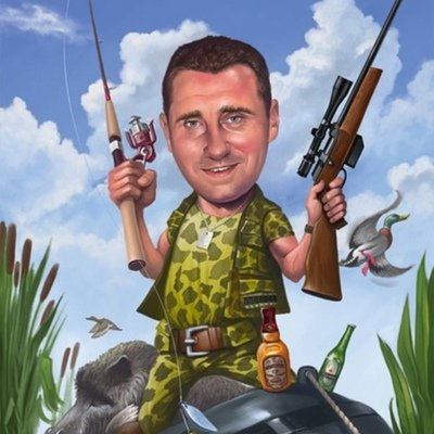 Карикатуры на охотников и рыболовов