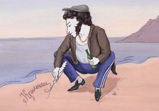 Карикатура на Пушкина