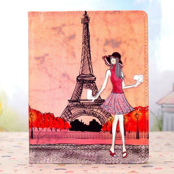 Счастливая девушка в Париже рисунок