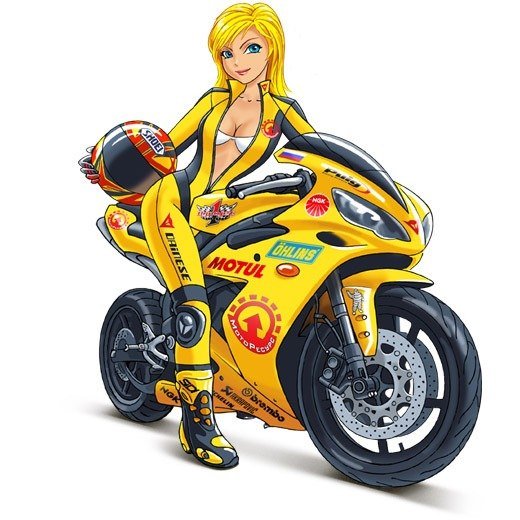 Мотоцикл с коляской карикатура