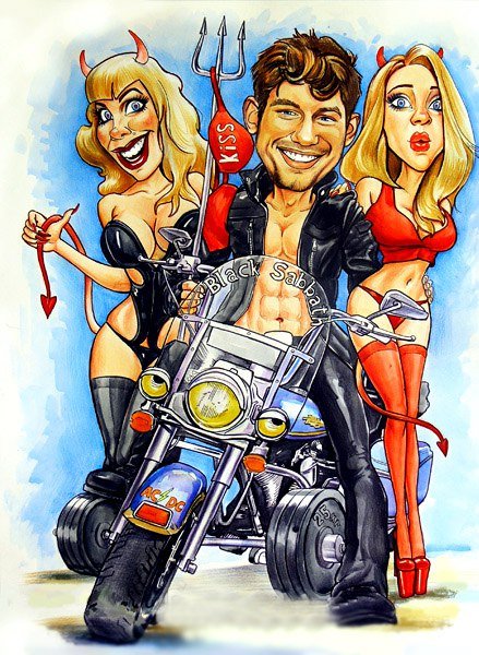 Мотоцикл карикатура