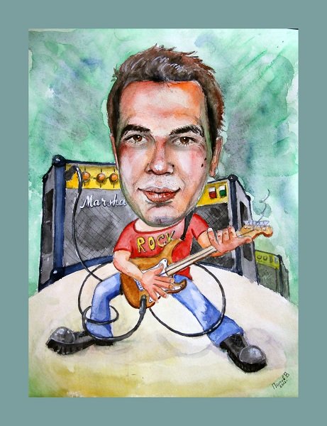 Eric Clapton caricature