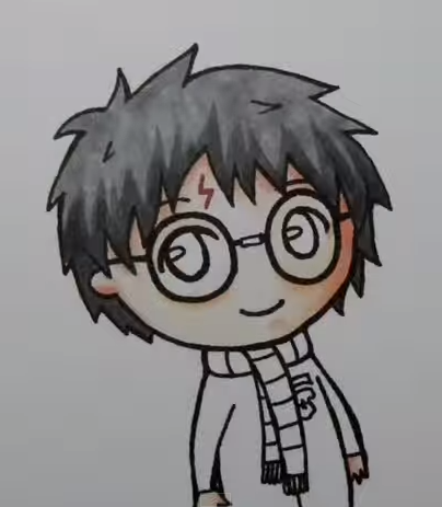 Гарри Поттер портрет гелевой ручкой