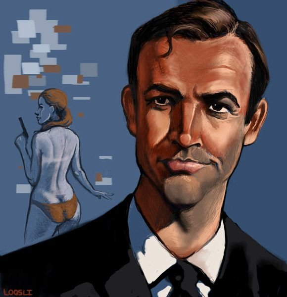 Агент 007 карикатура