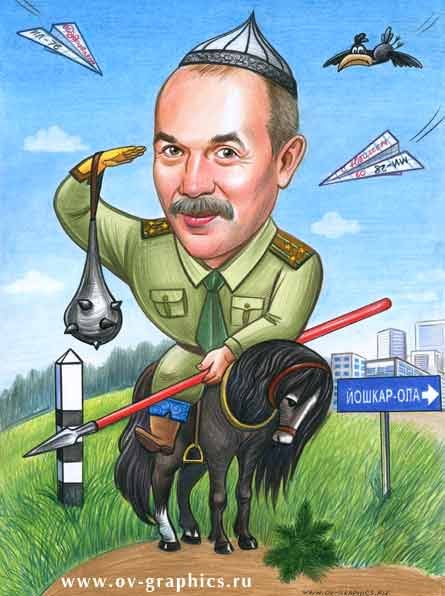 Генерал на коне клипарт