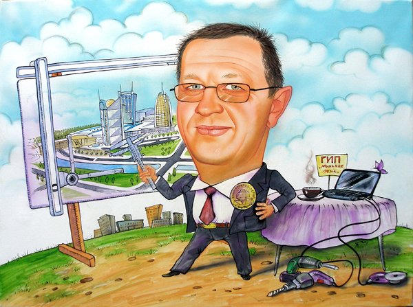 Шарж автолюбитель