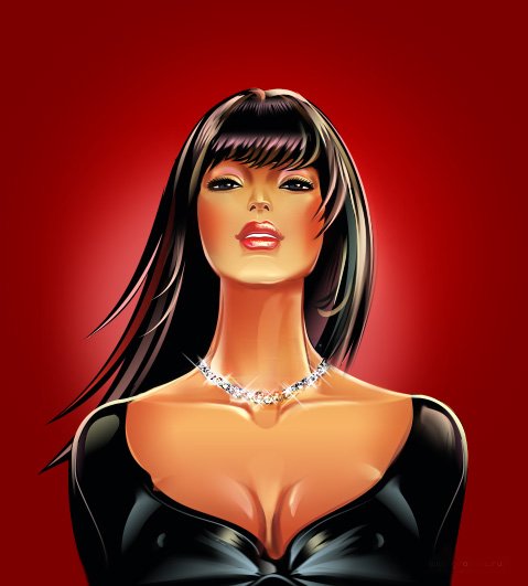 Мультяшки брюнетки с челкой