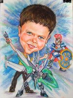 Шарж подростка мальчика