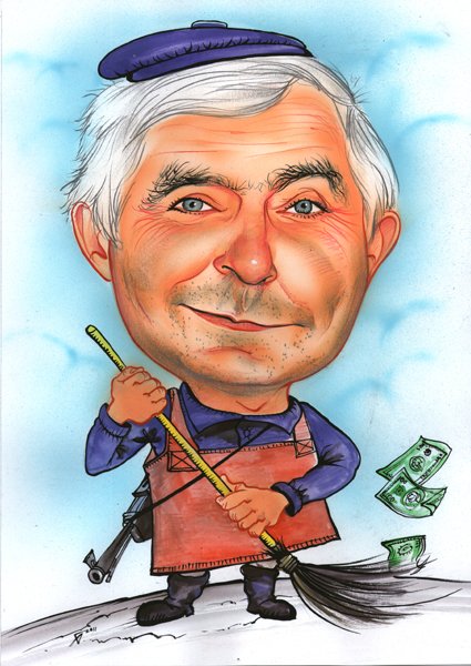 Шарж дворник