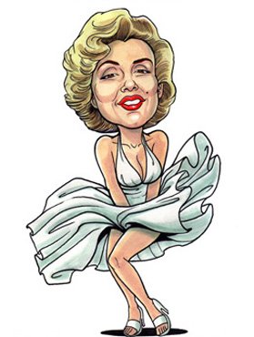 Caricature Marylin Monro