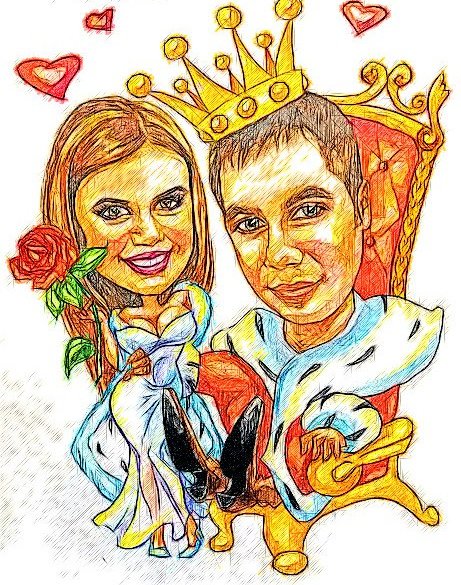 Рисунок в стиле шарж