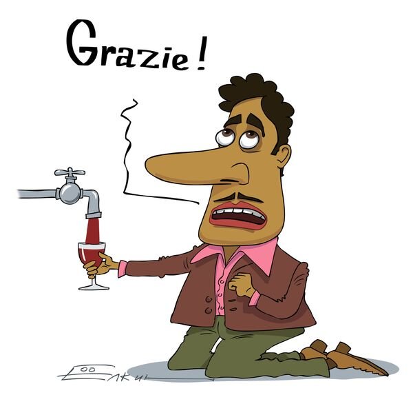 Итальянец шарж