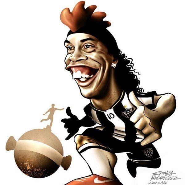 Роналдиньо карикатура