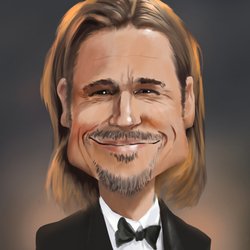 Brad Pitt caricature