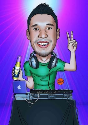 Диджей карикатура