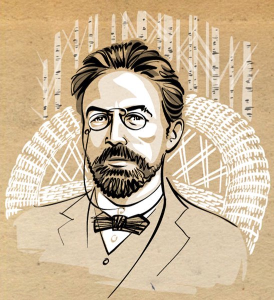Антон Павлович Чехов шарж