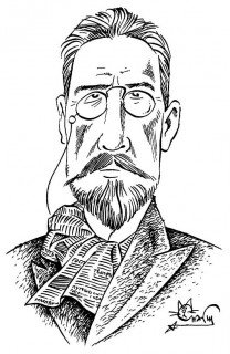 Карикатура на Чехова