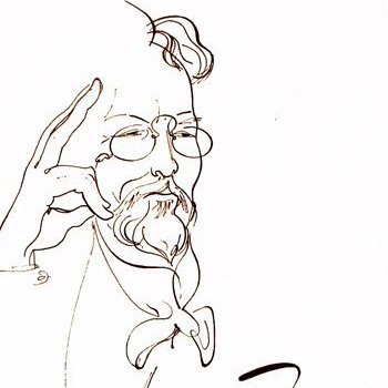 Портрет Чехова одной линией