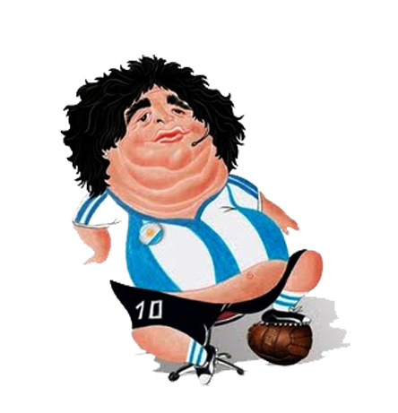 Диего Марадона карикатура