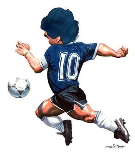 Диего Армандо Марадона шарж