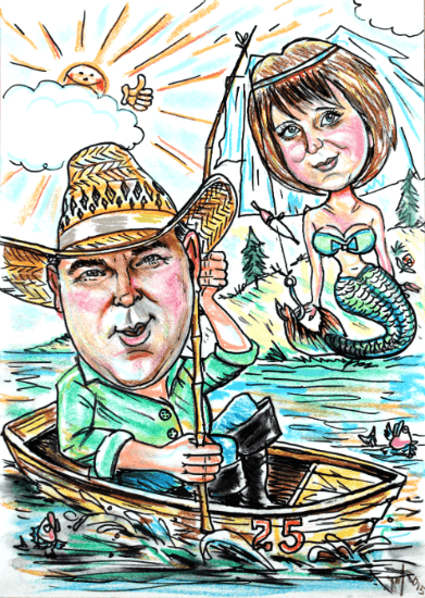Шаржи на рыбаков
