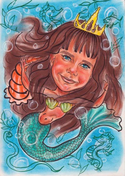Шарж Русалочка