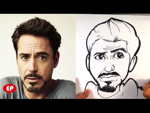 Роберт Дауни младший карандашом