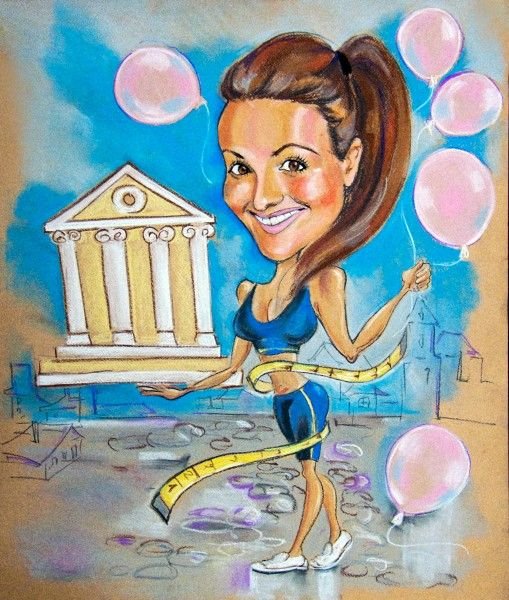 Шарж спортивная девушка