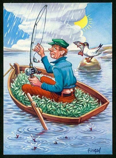 Шарж рыбалка на лодке (47 фото)