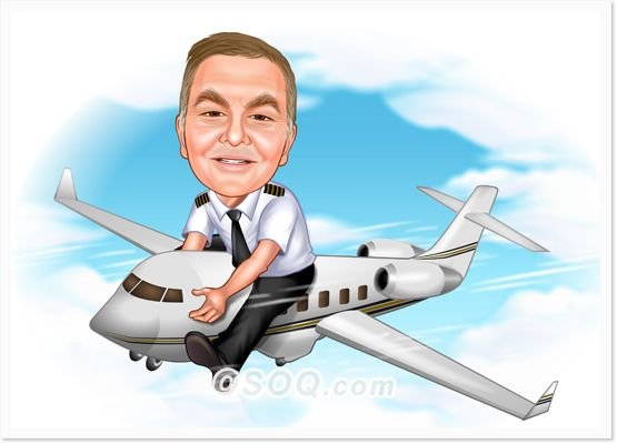 Шарж на самолете