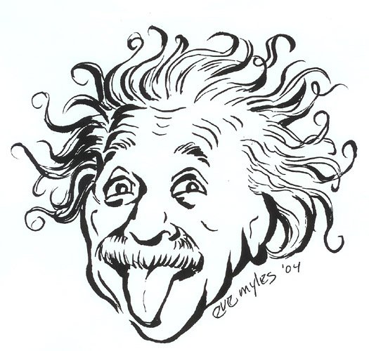 Эйнштейн рисунок