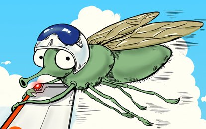 Муха карикатурная