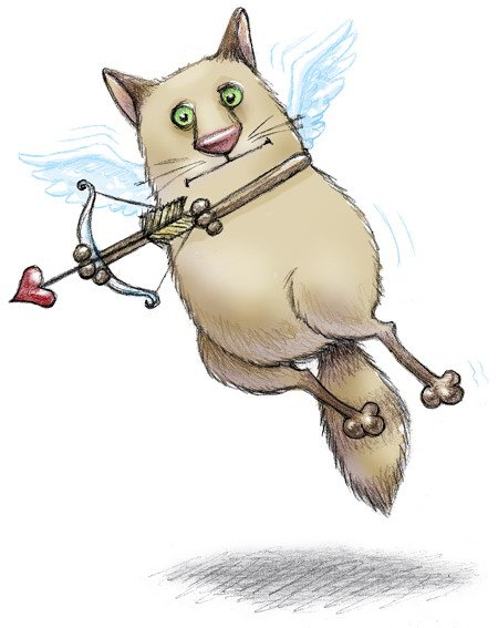 Кот карикатура