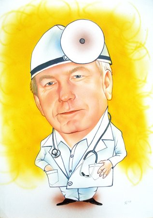 ЛОР врач карикатура