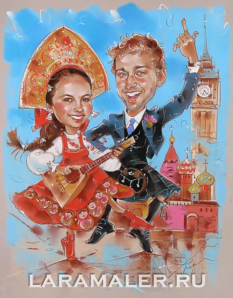 Шаржи в русском стиле