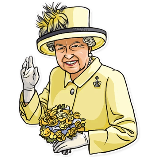 Королева Елизавета карикатура
