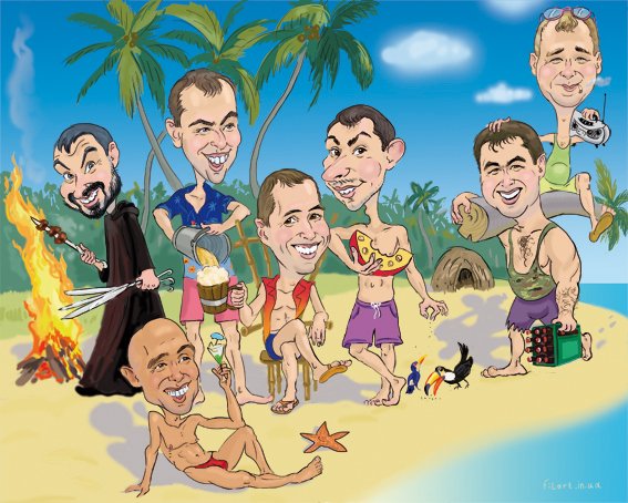 Коллектив карикатура