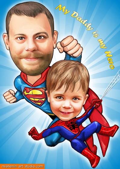 Герой карикатура