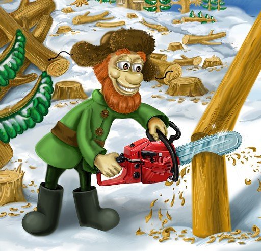 Лесоруб мультяшный