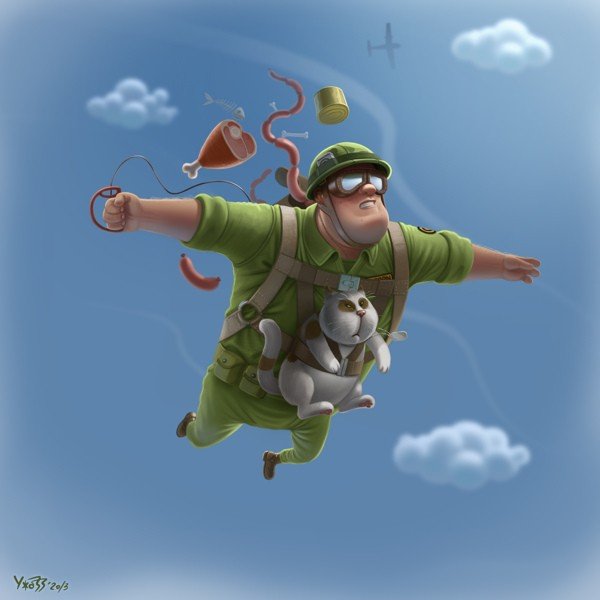 Шарж военный